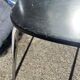 Lot 4 chaises vintage skaï noir et métal chromé