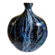 vase oblong larochére noire et bleu avec  XX siècle