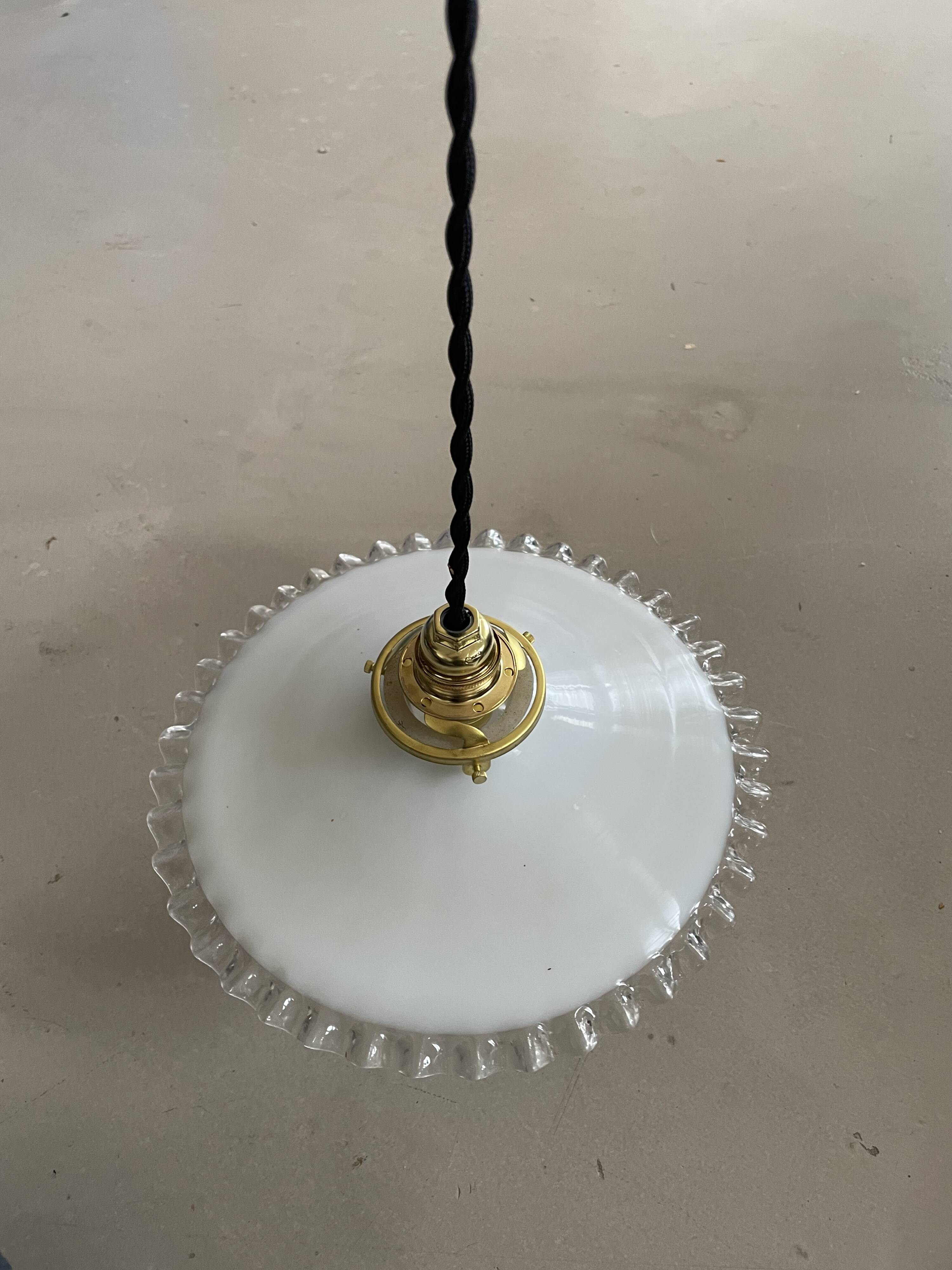 Old opaline pendant light