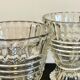 Paire vases géométriques semi-cristal vintage