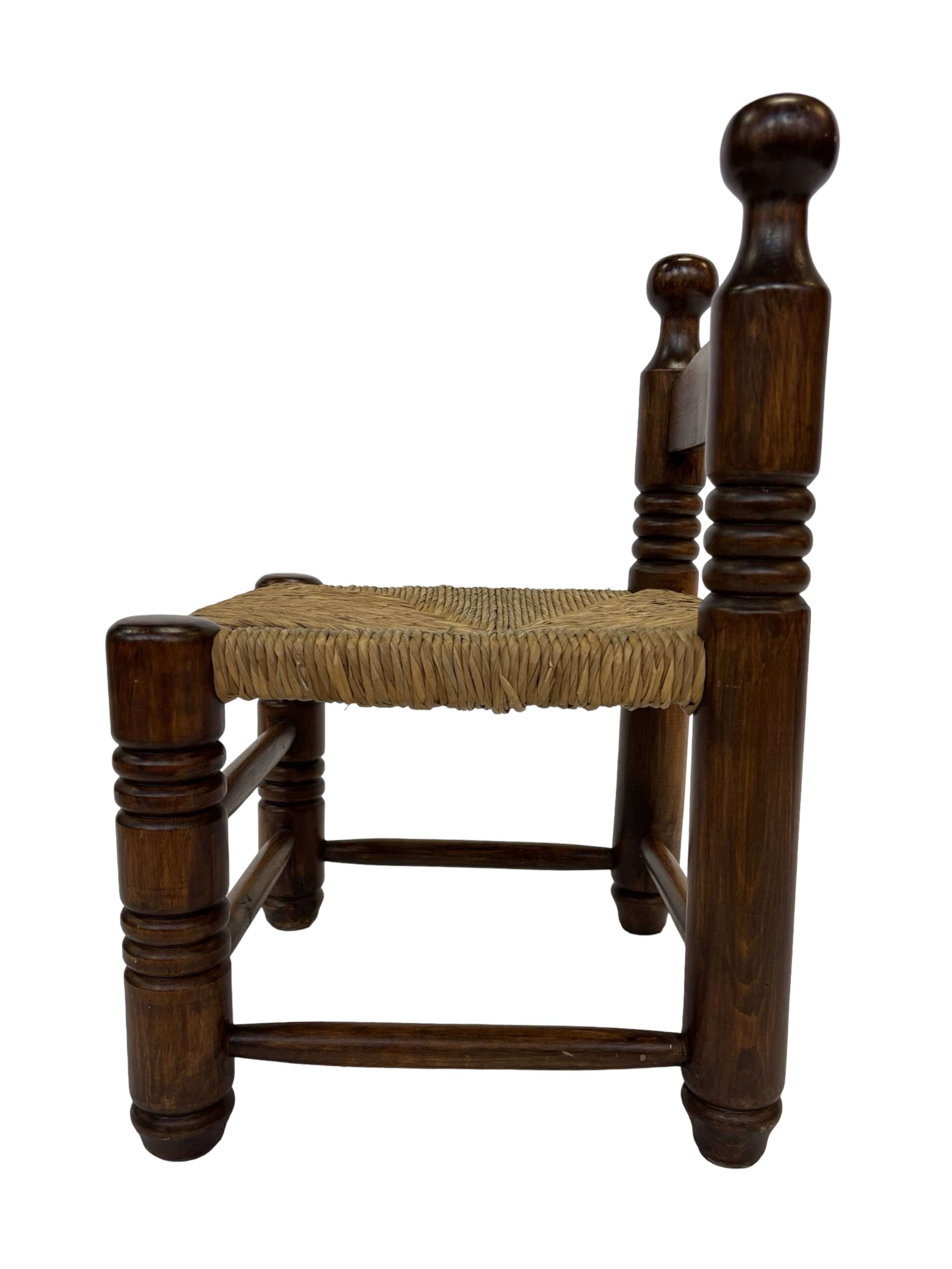 Vintage French wicker chair Charles Dudouyt Design