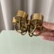 Vintage Solid Brass Seven-Light Candle Holder, Scandinavian Modern, 1970s