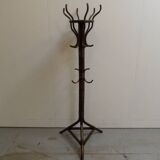 Vintage standing coat rack in bamboo