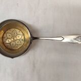 Tea strainer, art deco, silver metal.