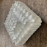 70s molded glass ceiling or wall light