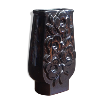 Brown ceramic vase from the 60s