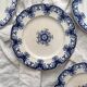 4 ironstone dessert plates "Rouen" JVB Jules Vieillard Bordeaux