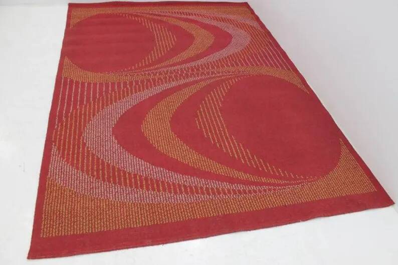 Midcentury Geometric Carpet, 1950s