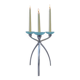 Chrome and blue seventies candlestick