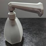 Old white porcelain wall lamp Art Deco 1930 tulip opalescent glass paste