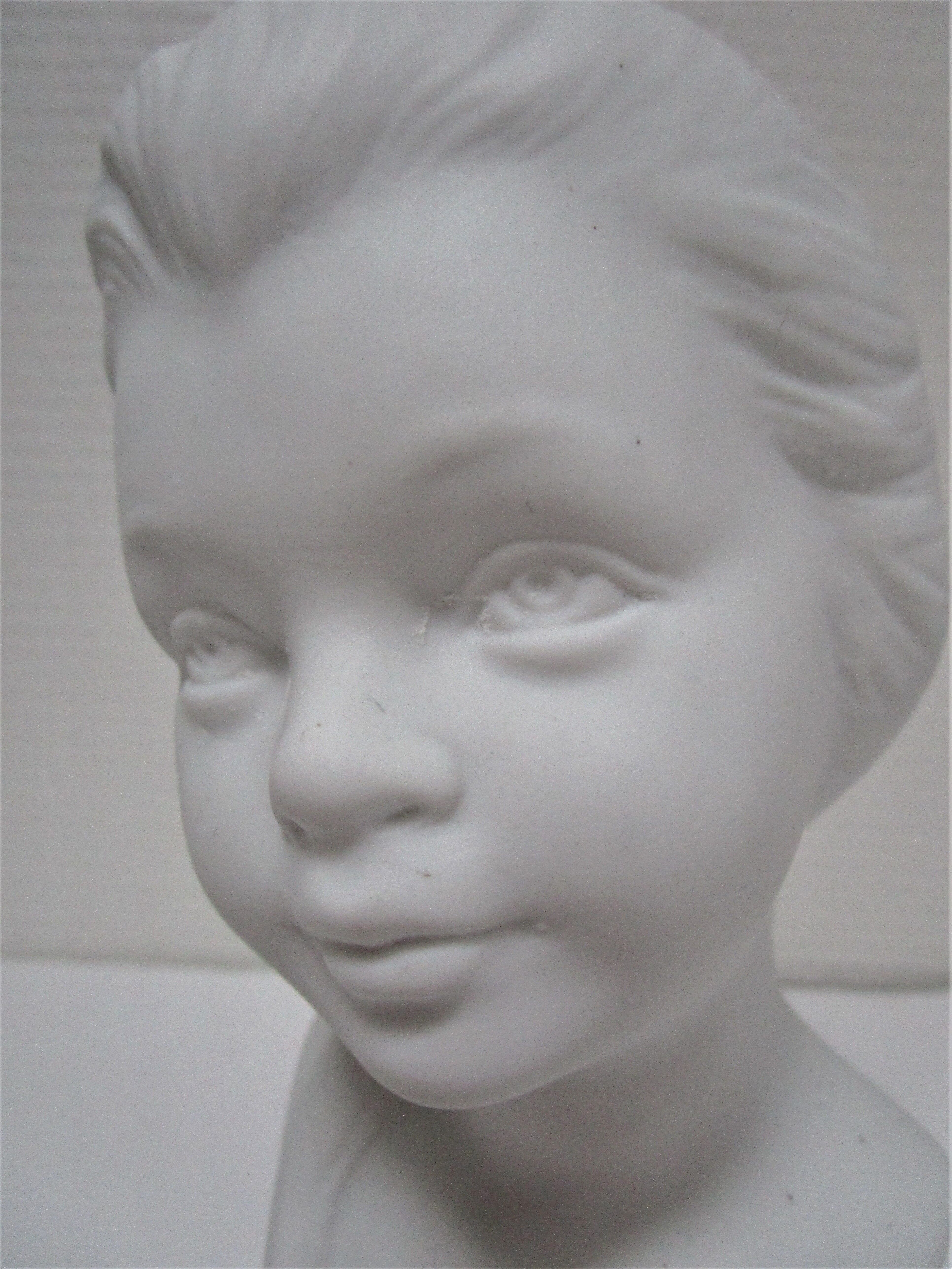 Bust biscuit porcelain little girl