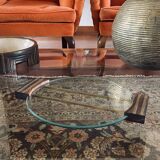 Plateau en verre art déco, France années 1930