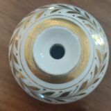 Old porcelain inkwell enhanced with gold