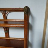 Vintage rattan wall shelf