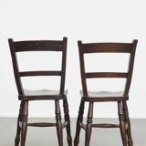 Set of 4 Antique English Oxford Dining/Kitchen Chairs