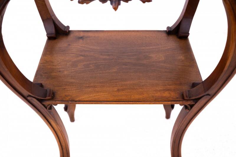Small table with delicate carving, France, circa 1890.