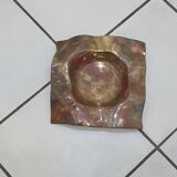 Asymmetrical square ceramic empty pocket bowl