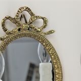 Pair Applique Mirror in Gilded Bronze Style Louis XVI