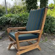 Danish Rocking Chair in Oak from the 1960s, Henry Kjaernulf Style, Mid-Century Modern