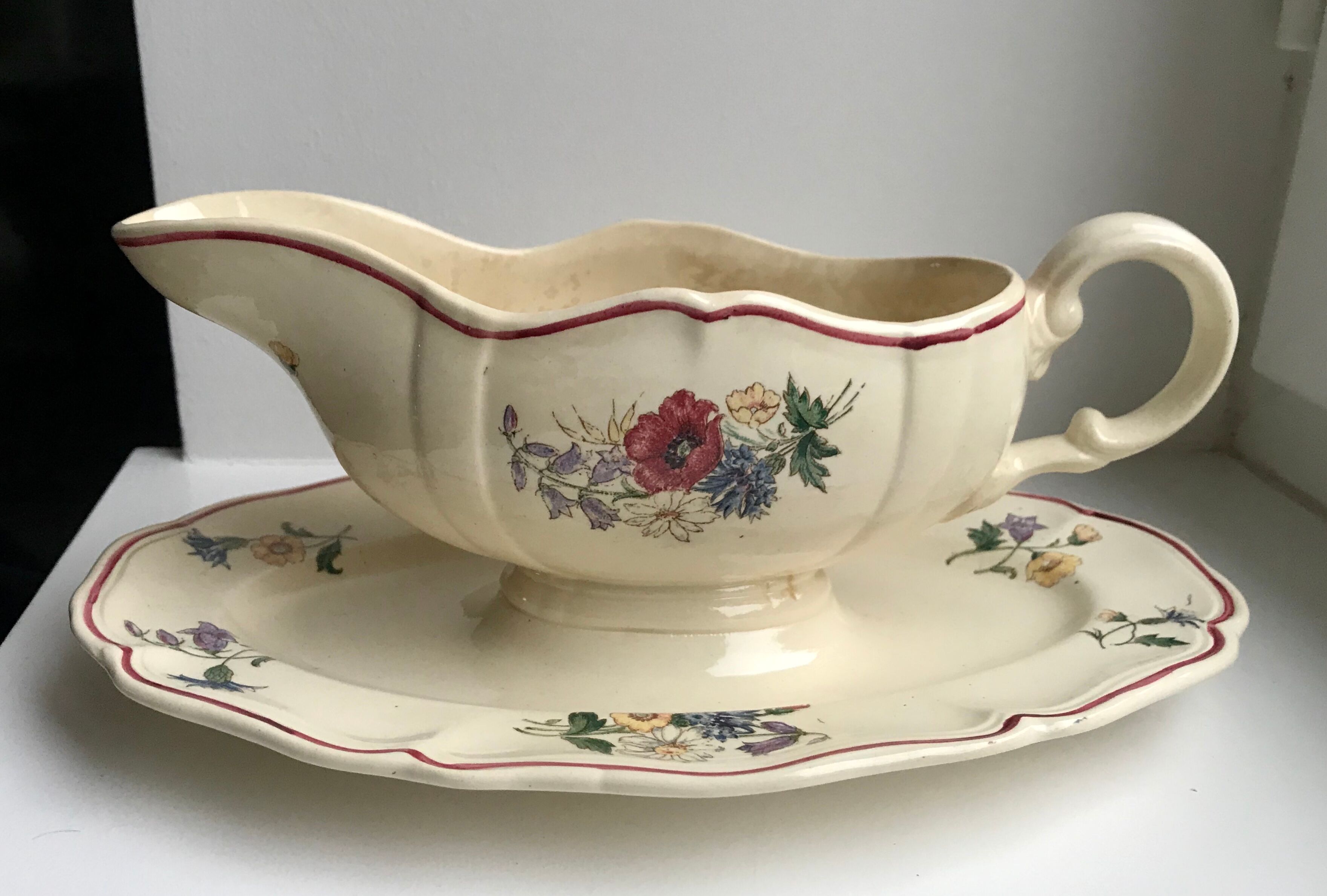 saucière Digoin Sarreguemines model "Agreste" 50s