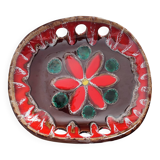 Magnificent decorative plate or fruit bowl signed Vallauris vintage.