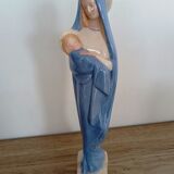 Statue vierge Faience Desvres Fourmaintraux H 28 cm