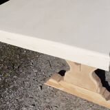 Monastery table oak raw wood white