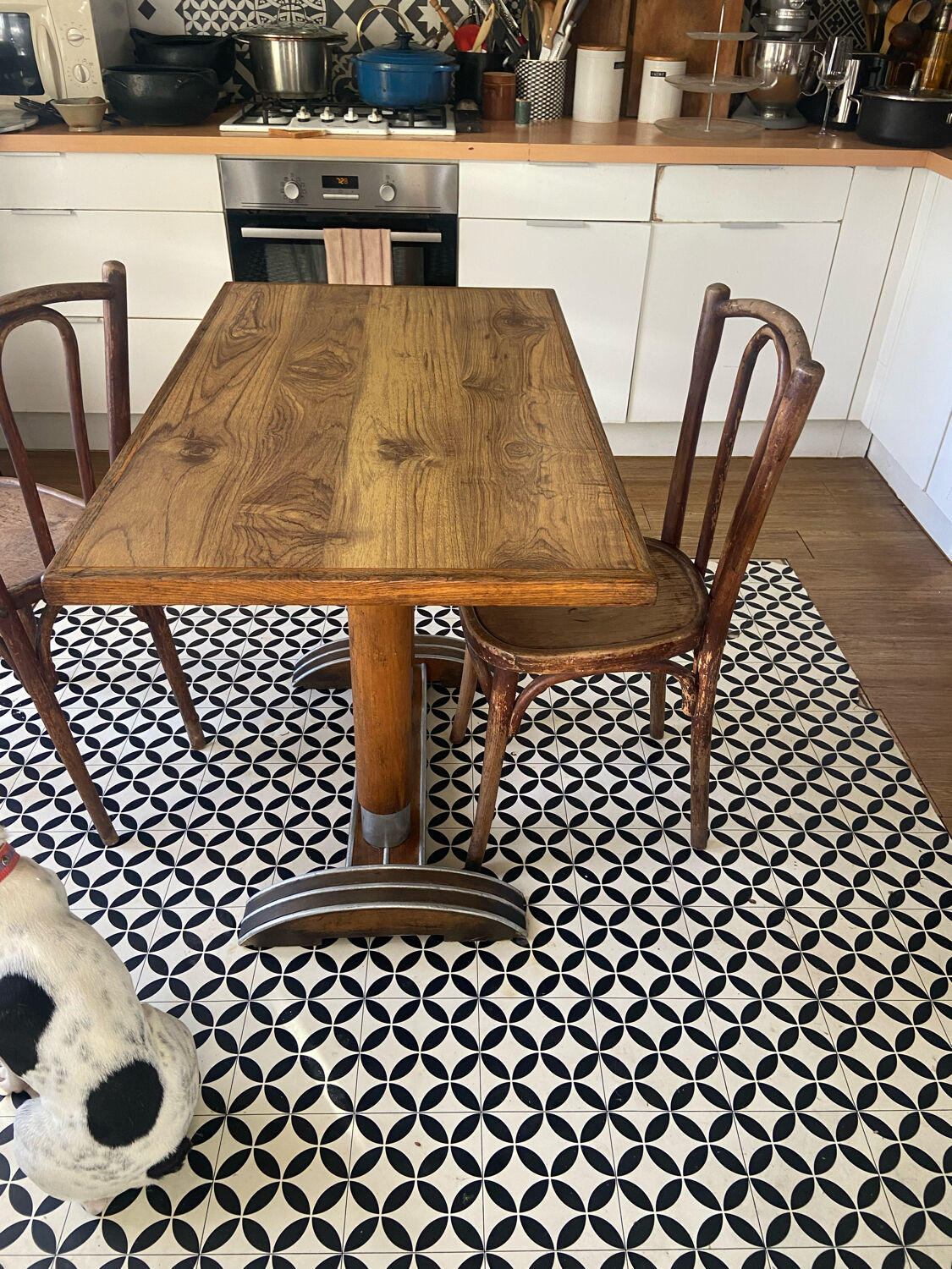 Set table and chairs Bistrot 50s