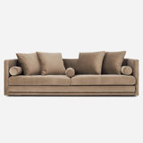 Canapé malmo marron velour, design scandinave