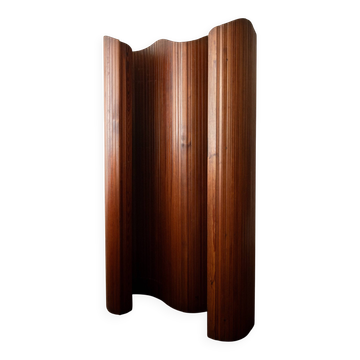 Art Deco Patinated Pine Room Divider by Jomain Baumann for Baumann, France,