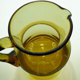 Scandinavian yellow glass pitcher