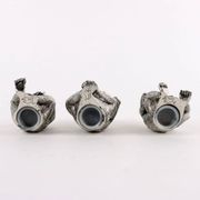 Vintage salt and pepper shaker set, design by Piero Figura, tin, 1980s-1990s.
