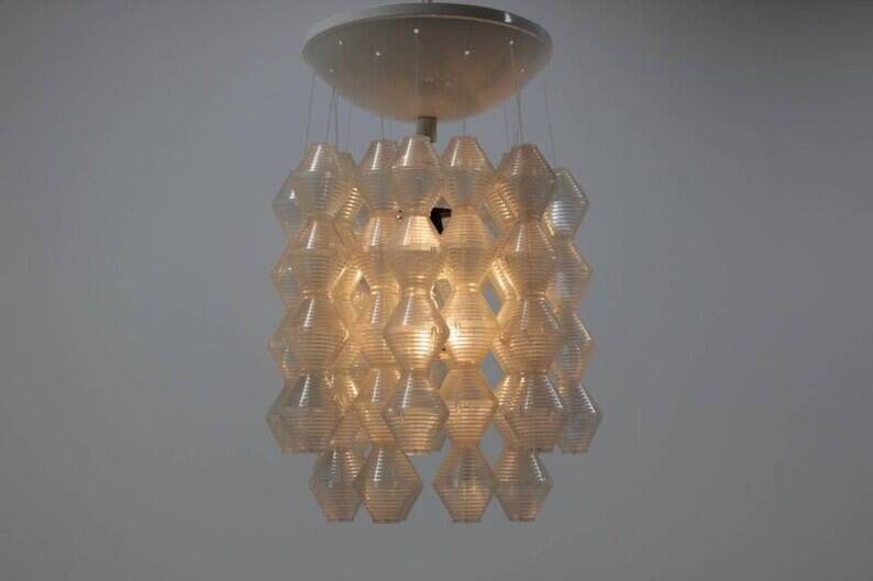 Pair of Beautiful Midcentury Design Napako Pendants, 1970s