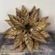Vintage ceiling lamp or wall lamp leaves golden flowers