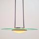 Vintage Italian Glass Disc UFO Pendant Lamp, 1980s