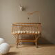 Vintage rattan crib Scandinavian decoration