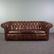 Chesterfield sofa in old cowhide 2.5 seats