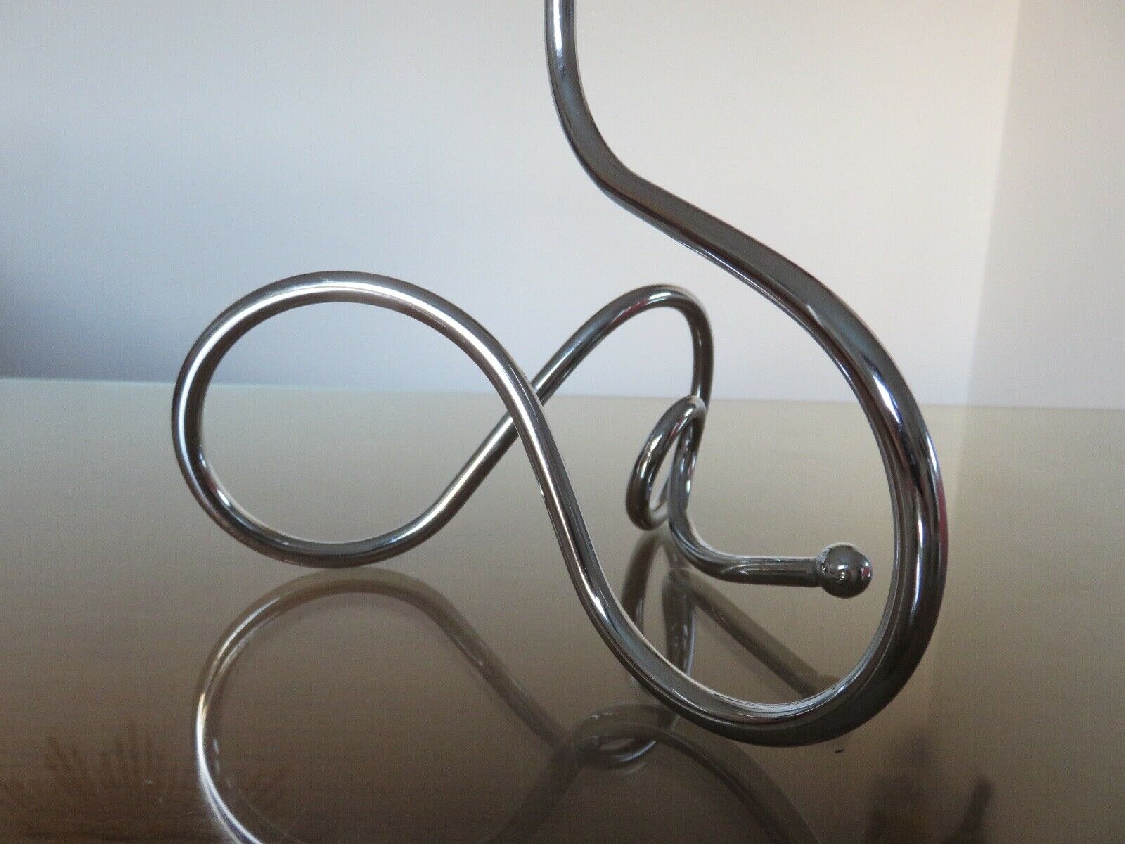 Scandinavian candlestick in chrome metal 1970