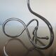 Scandinavian candlestick in chrome metal 1970