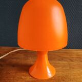 Vintage table lamp/Orange plastic mushroom lamp