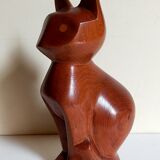 Scandinavian cat in vintage solid wood