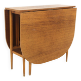 Teak drop-leaf dining table, Sweden, 1950.