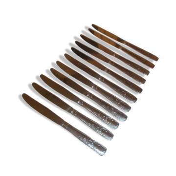 Lot of 11 stainless steel knives France