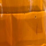 Amber glass bottle vase