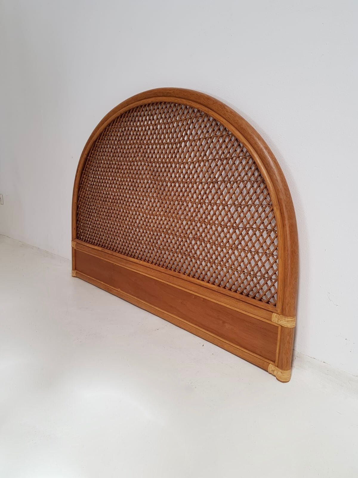 Vintage rattan headboard