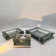 1970s very Rare Set of 3 Book shaped Ashtrays in Murano Glass by Antonio Im