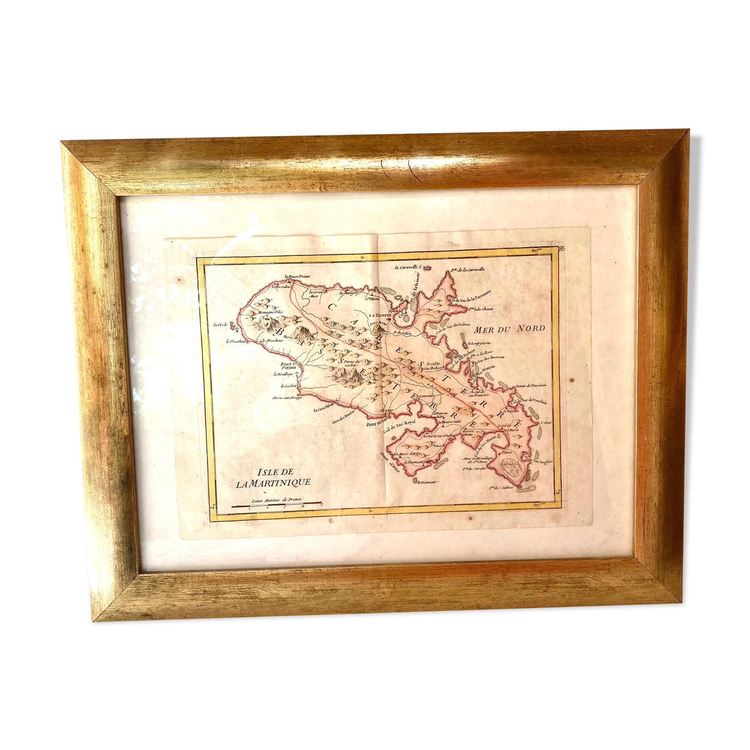 Old map Martinique