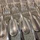 12 silver-plated dessert forks by Christofle Cluny, 17.1cm