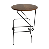 Table volante bois et métal vintage
