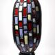 Large modernist ceramic art vase in vintage black glazed from 1950-1970.